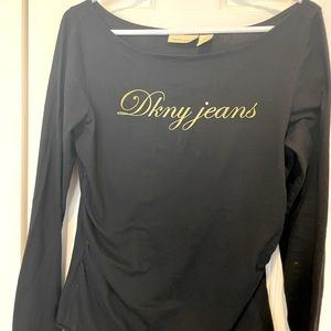 Black long-sleeve DKNY t-shirt